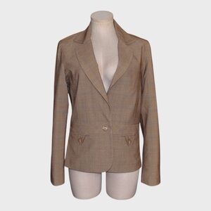 Savion Glen Plaid One Button Blazer